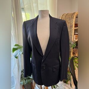 Canali 100 Percent‎ Pure Wool Blazer | Made in Italy Mens Sport Coat Navy